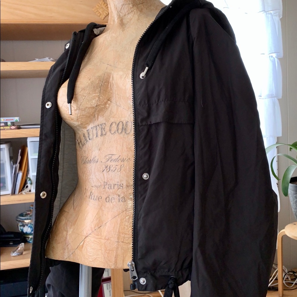 Black and Gray H&M DIVIDED Windbreaker Jacket